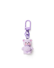 Load image into Gallery viewer, Purple Bear Flocked Charm
